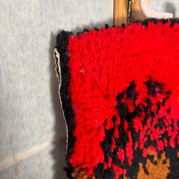 Vintage Sunset Latch Hook Wall Hanging Art Decor 26.5 x 20 Retro Summer - Picture 4 of 7